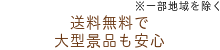 送料無料で大型景品も安心※一部地域を除く